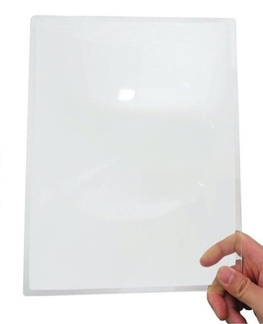 Durmaz Magnifying sheet Jumbo Magnifying Sheet A4 Full Page Reading Text Lens 3X Magnification School