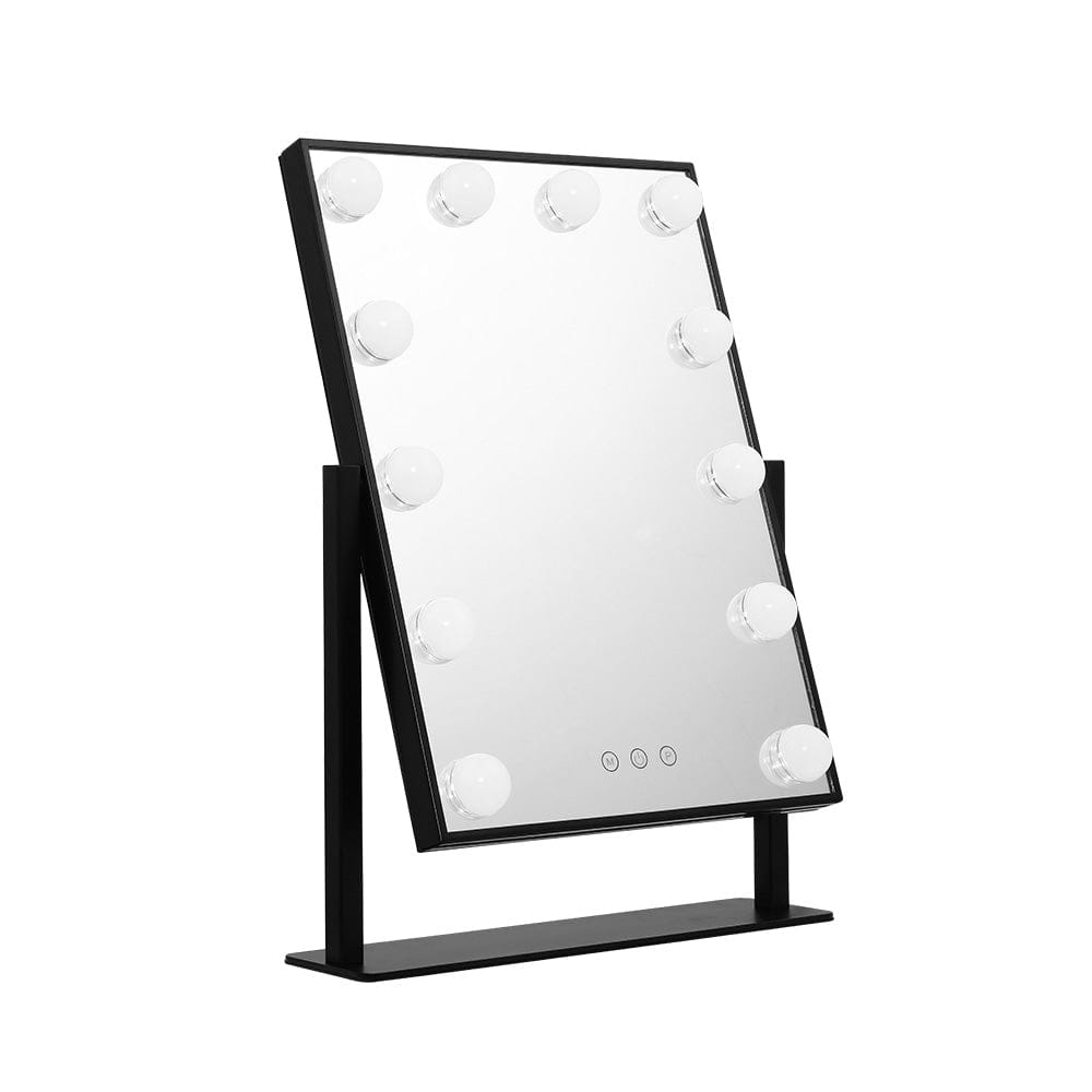 Embellir Health & Beauty > Makeup > Makeup Mirrors Embellir Makeup Mirror 30x48cm Hollywood Vanity with LED Light Rotation Tabletop
