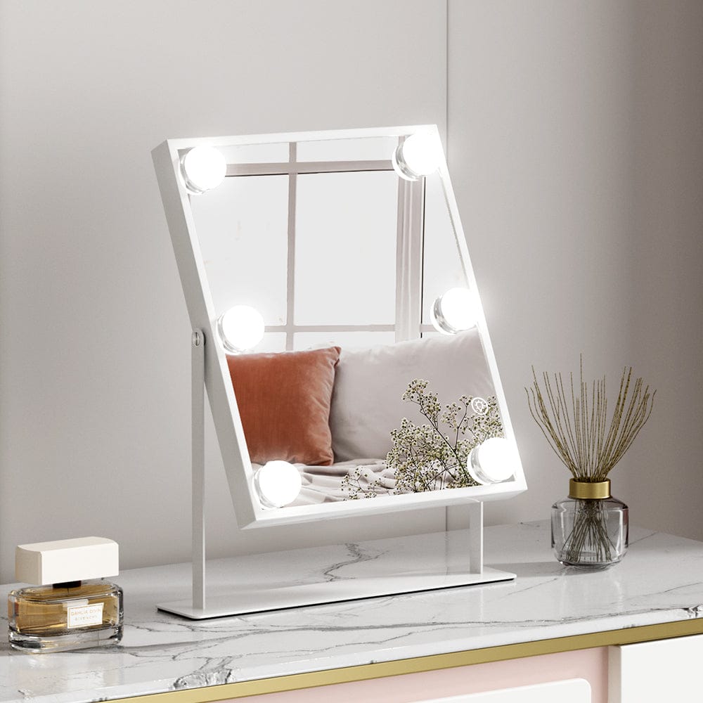 Embellir Home & Garden > Decor > Mirrors Embellir Bluetooth LED Makeup Mirror Mirrors Lighted Vanity Hollywood 25X30CM