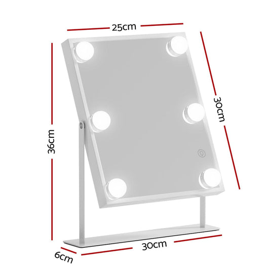 Embellir Home & Garden > Decor > Mirrors Embellir Bluetooth LED Makeup Mirror Mirrors Lighted Vanity Hollywood 25X30CM