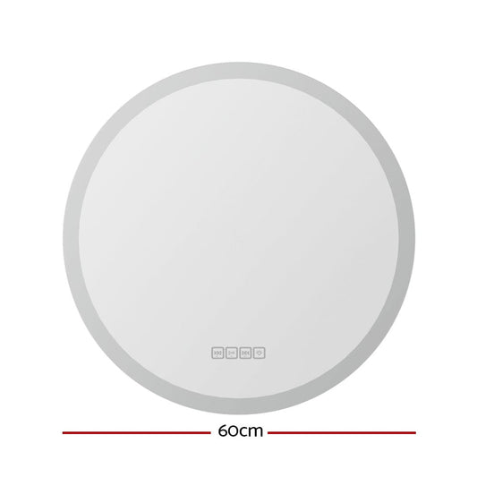 Embellir Home & Garden > Decor > Mirrors Embellir Bluetooth LED Wall Mirror With Light 60CM Bathroom Decor Round Mirrors