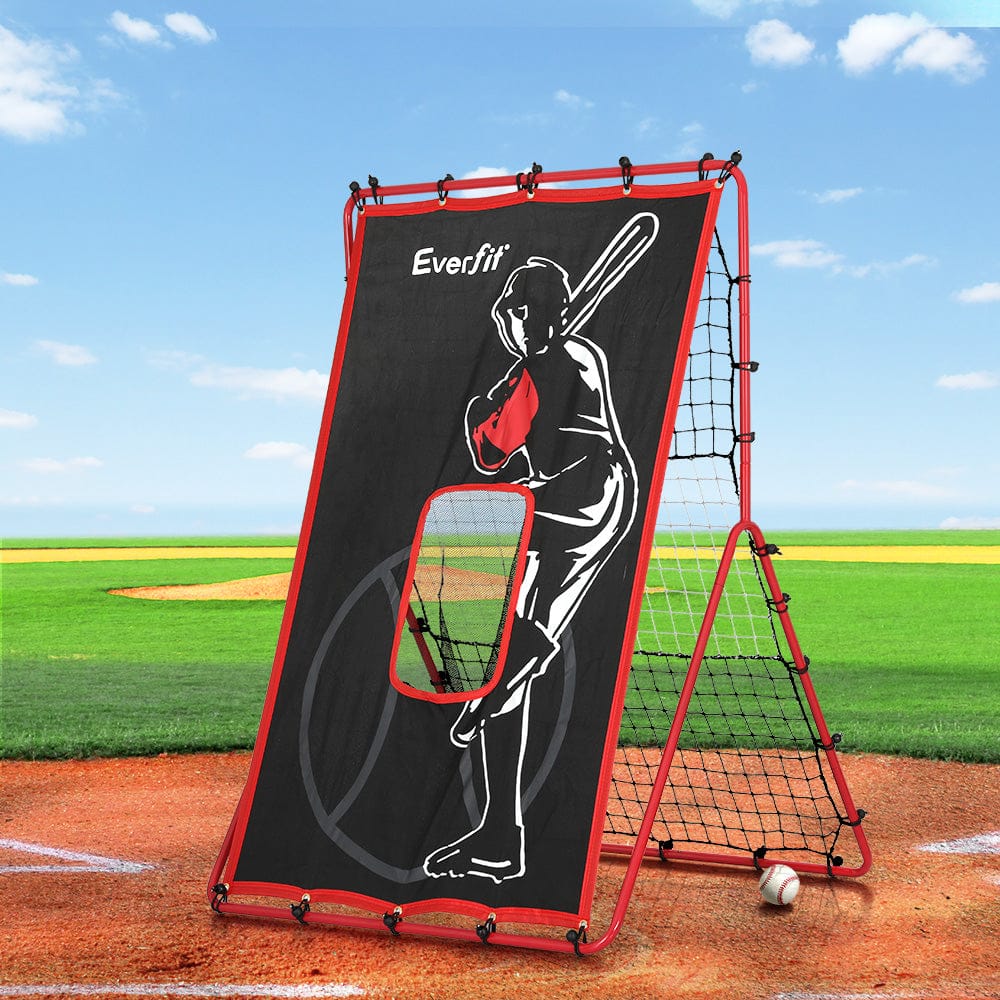 Everfit Sports & Fitness > Ball Sports > Basketball & Basketball Accessories Everfit Baseball Net Rebound Pitching Kit Target Hitter 2 in 1 Training Aid