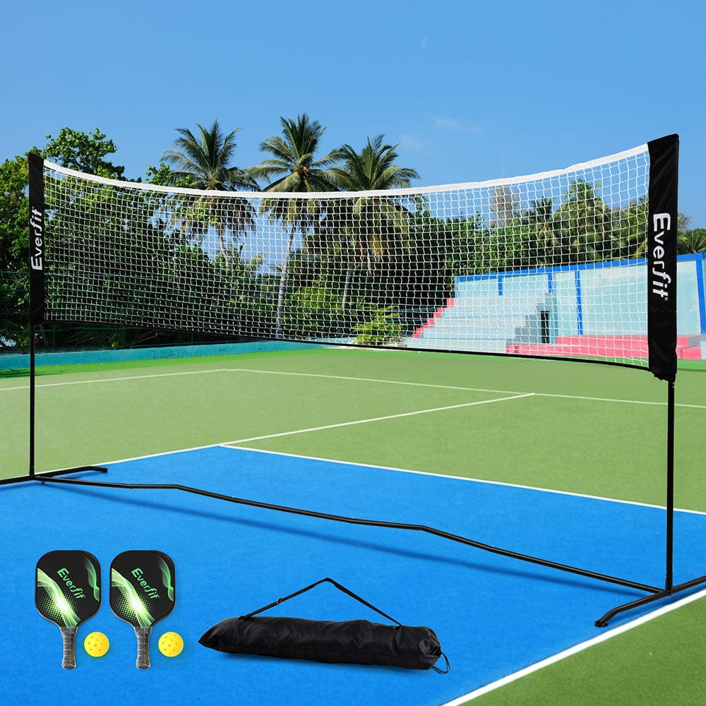 Everfit Sports & Fitness > Ball Sports > Netball & Netball Accessories Everfit 3.6M Badminton Tennis Net Portable Volleyball Kit Adjustable Height