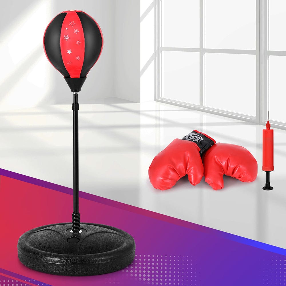 Everfit Sports & Fitness > Exercise, Gym & Fitness > Boxing & Martial Arts Everfit Punching Boxing Bag Stand Set Gloves with Pump Height Adjustable