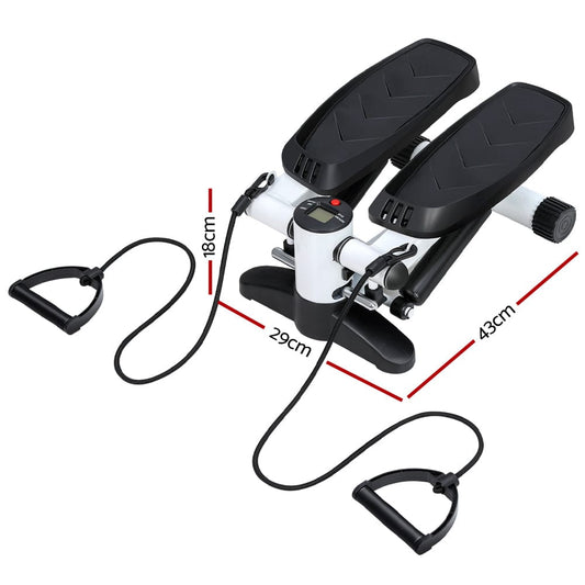 Everfit Sports & Fitness > Exercise, Gym & Fitness > Gym & Training Step Everfit Mini Stepper with Resistance Rope Aerobic Trainer 150KG White