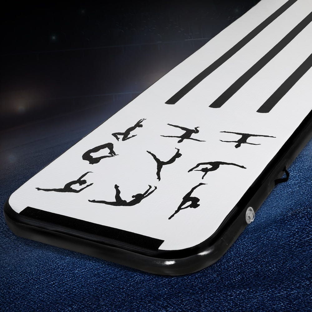 Everfit Sports & Fitness > Exercise, Gym & Fitness > Gymnastics Everfit 3M Air Track Gymnastics Tumbling Mat Exercise Cheerleading Unique Black