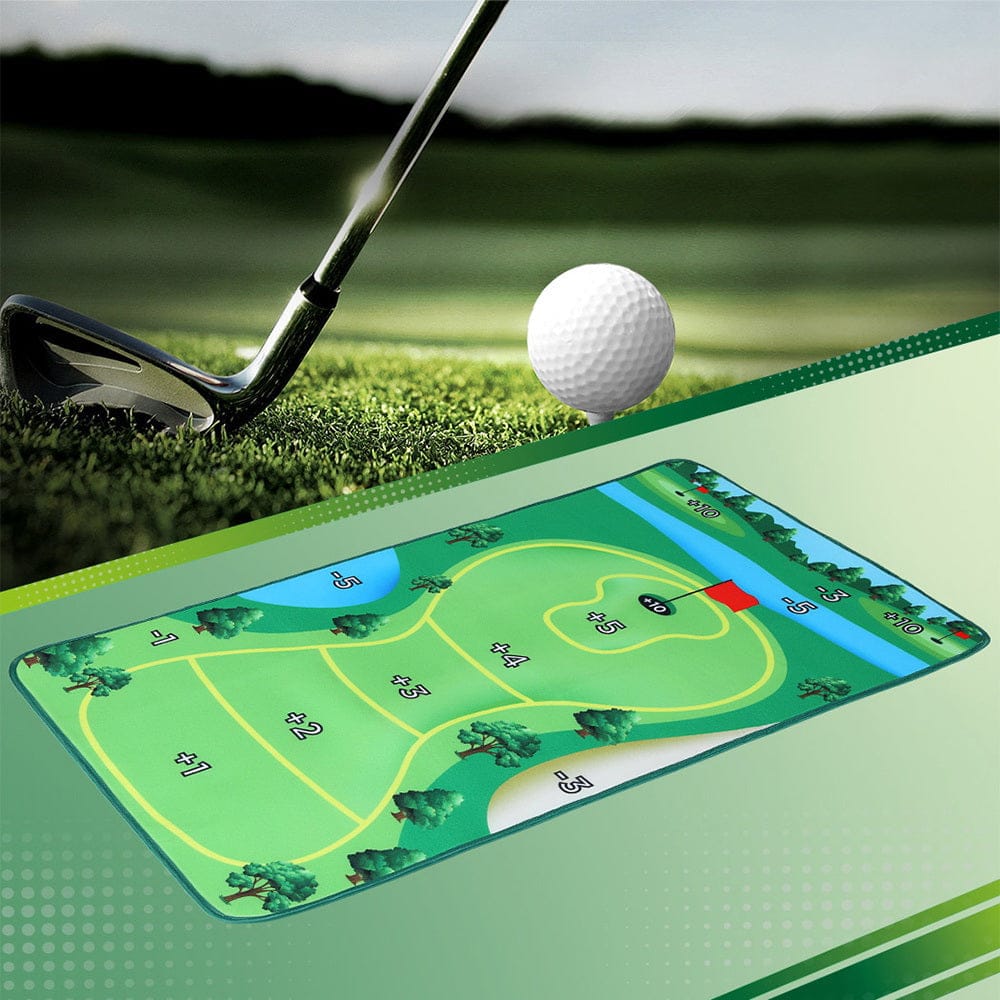 Everfit Sports & Fitness > Golf > Golf Training Aids Everfit Golf Chipping Game Mat Indoor Outdoor Practice Training Aid Set