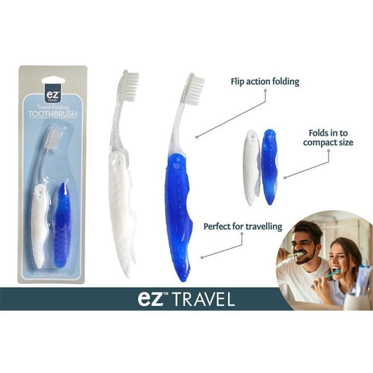 Ez Travel Toothbrush 4x Foldable Folding Toothbrush Travel Camping Hiking Portable Compact Mini
