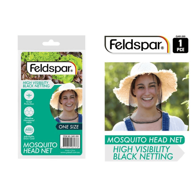 Feldspar 1Pc Mosquito Head Net 50x43cm- 30cm Dia Black Netting Mosquito Fly Insects Mesh