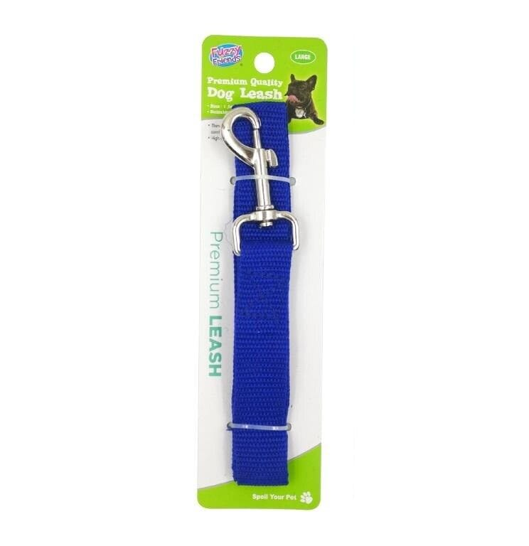 Fuzzy Friends Leash Blue 1.5M Long Dog Pet Puppy Training Obedience Recall Lead Leash Walk Black
