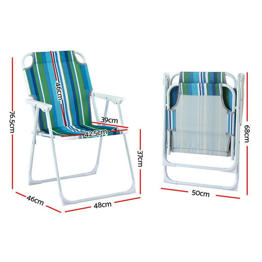 Gardeon Furniture > Outdoor > Outdoor Chairs Gardeon Outdoor Chairs Folding Camping Chair Steel Portable Patio Furniture