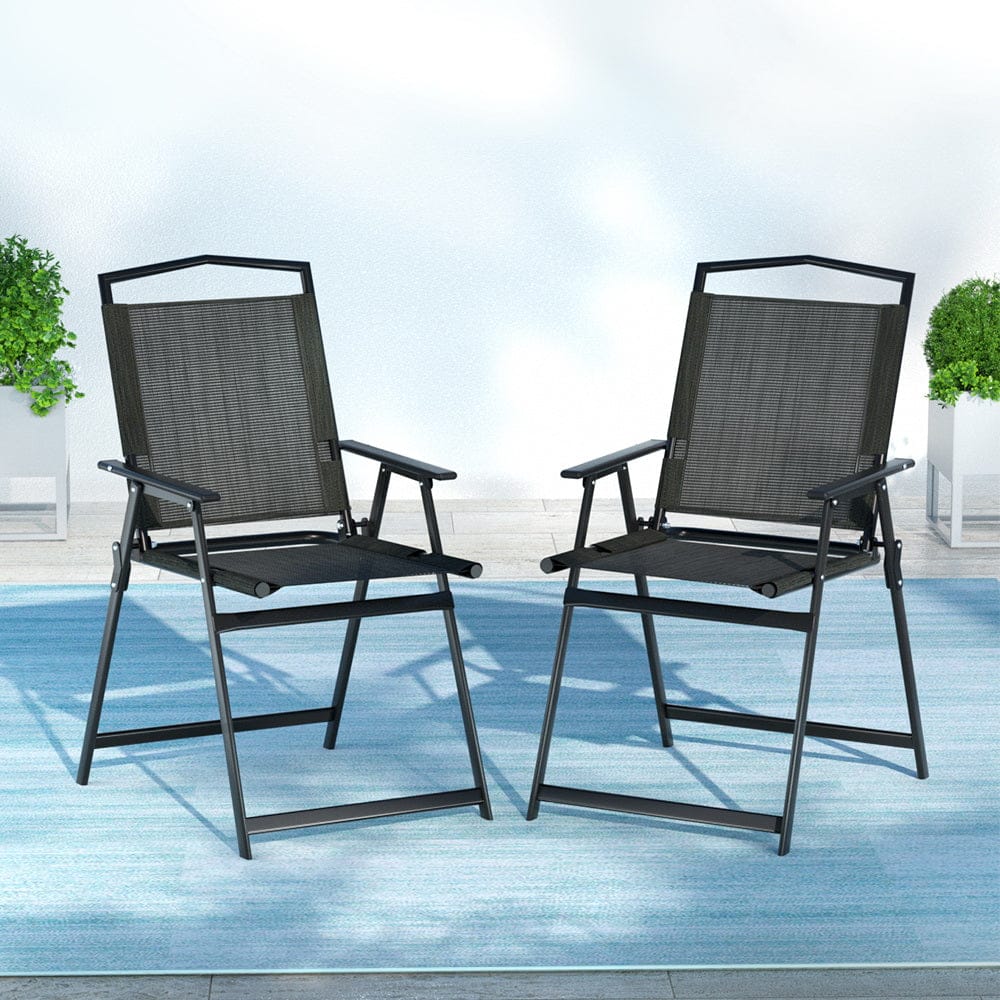 Gardeon Furniture > Outdoor > Outdoor Chairs Gardeon Outdoor Chairs Portable Folding Camping Chair Steel Patio Furniture