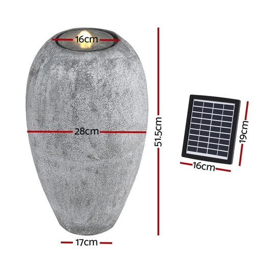 Gardeon Home & Garden > Fountains > Fountain & Ponds Accessories Gardeon Solar Fountain Water Feature Outdoor Fountain LED Lights Beige