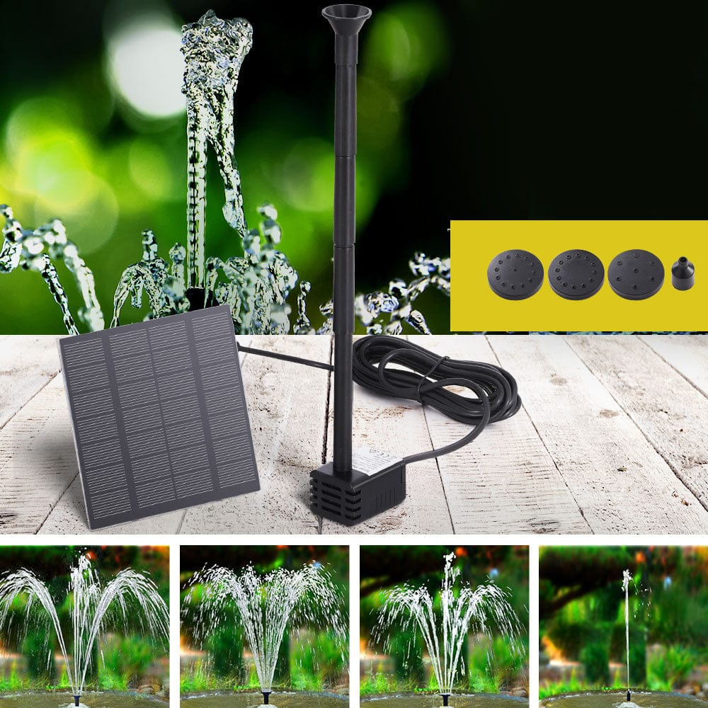 Gardeon Home & Garden > Fountains > Fountain & Ponds Accessories Gardeon Solar Pond Pump Submersible Water Fountain Kit 2.6FT