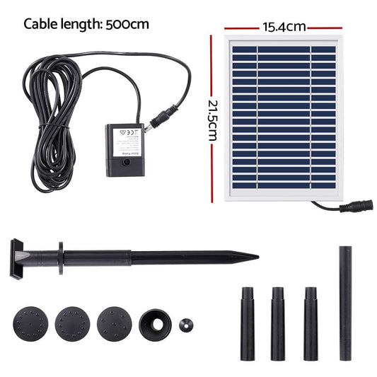 Gardeon Home & Garden > Fountains > Fountain & Ponds Accessories Gardeon Solar Pond Pump Submersible Water Fountain Kit 4.4FT