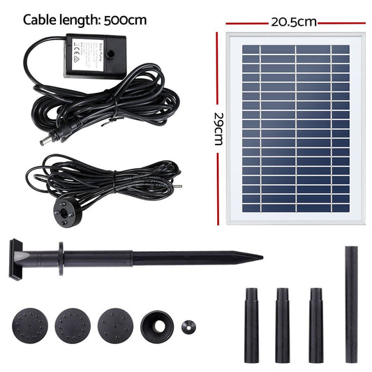 Gardeon Home & Garden > Fountains > Fountain & Ponds Accessories Gardeon Solar Pond Pump Submersible Water Fountain with Battery LED Lights 4.4FT