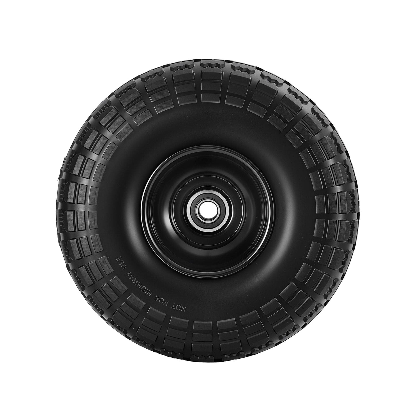 Gardeon Home & Garden > Garden Tools > Spreaders & Wheelbarrows Gardeon 2pcs, 4.10/3.50-4 Tire And Wheel Flat Free, 26cm Solid Rubber Tires with 5/8 Axle Bore Hole And Double Sealed Bearings, Perfect for Wheelbarrow, Garden Cart, Wagon, Dolly
