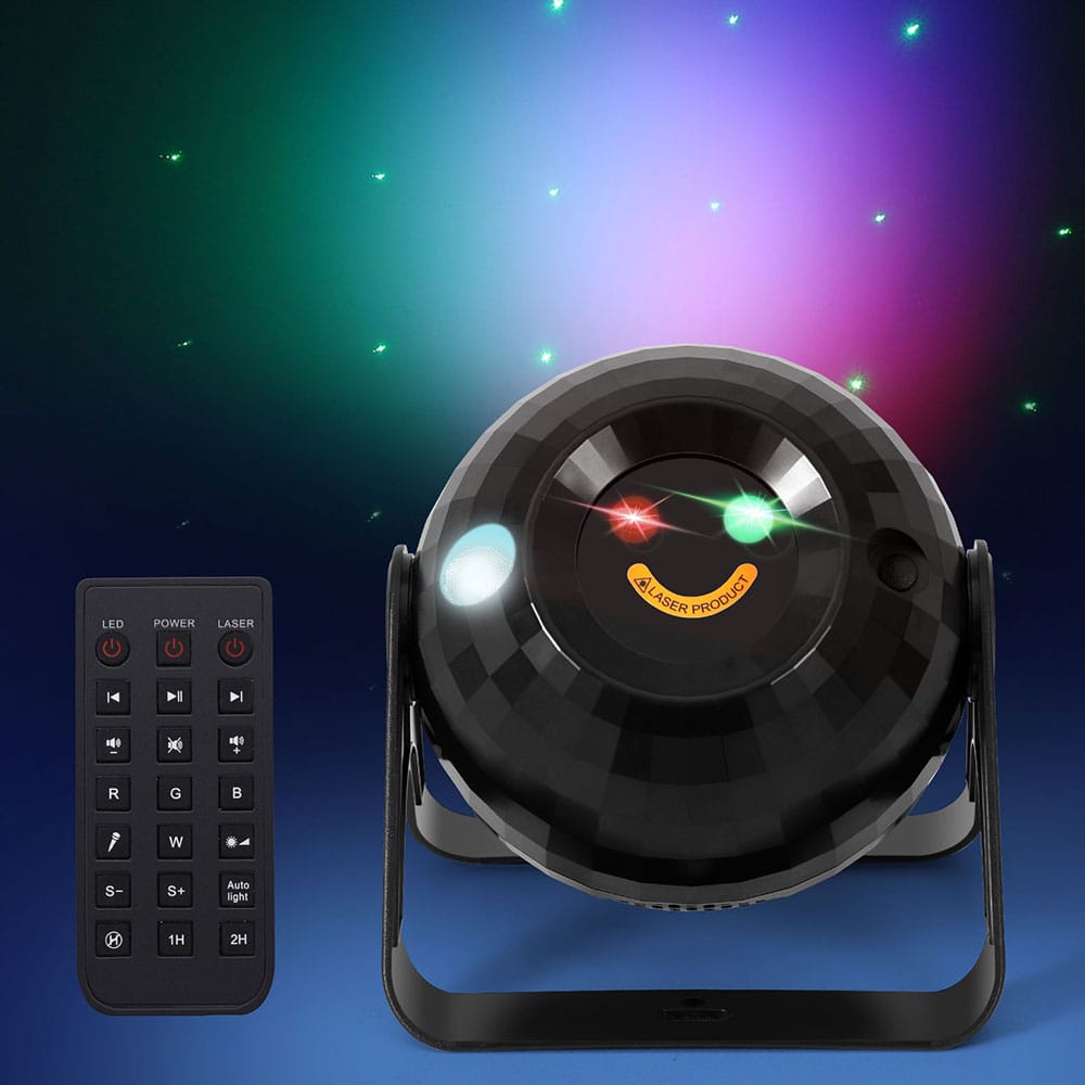 Gardeon Occasions > Party Lights > Coloured Lights Gardeon Projector Party Light Disco Ball Stage LED RGB DJ Lamp Bluetooth Music