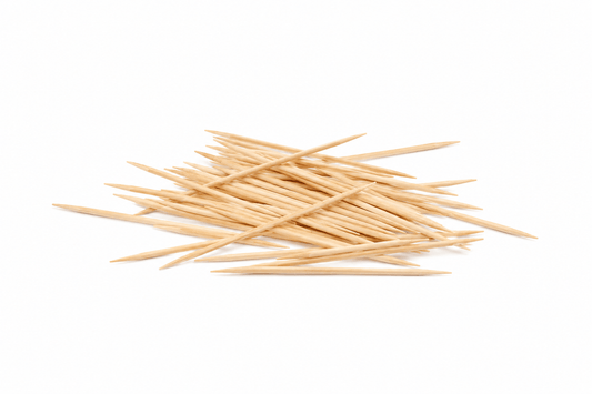Generic 150pcs Two Heads Wood Stick Wooden Bamboo Toothpick Party Cocktail Food Picks