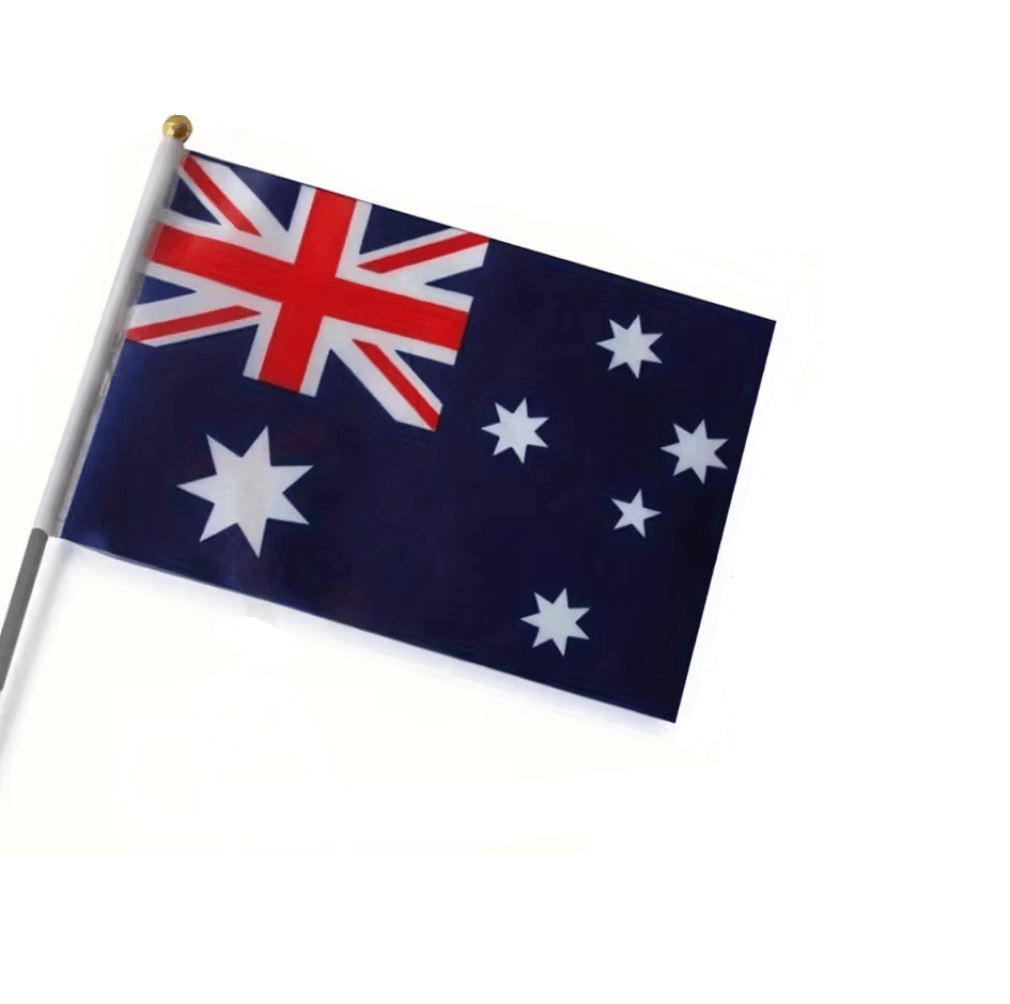 Generic 2 Pcs Small Waver Hand Held Aus Australian Aussie Flags Australia Flag Party