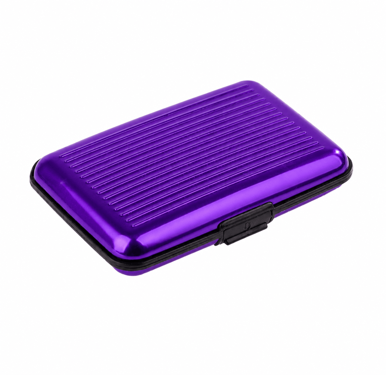 Generic Business card wallet Purple Aluminum Metal Waterproof Box Case Business Credit Card Holder Wallet RFID
