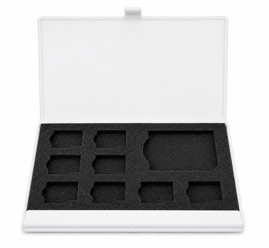 Generic Card Case 9 Micro SD Memory Card Storage Holder Box Protector Metal Cases 8 TF&1 S L2P1