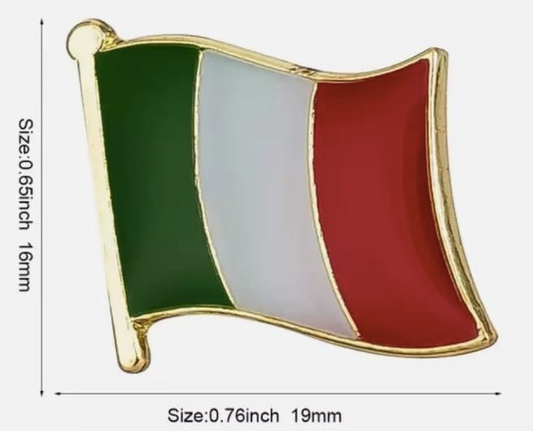 Generic Italy Flag Lapel Badge Pin Italian Brooch