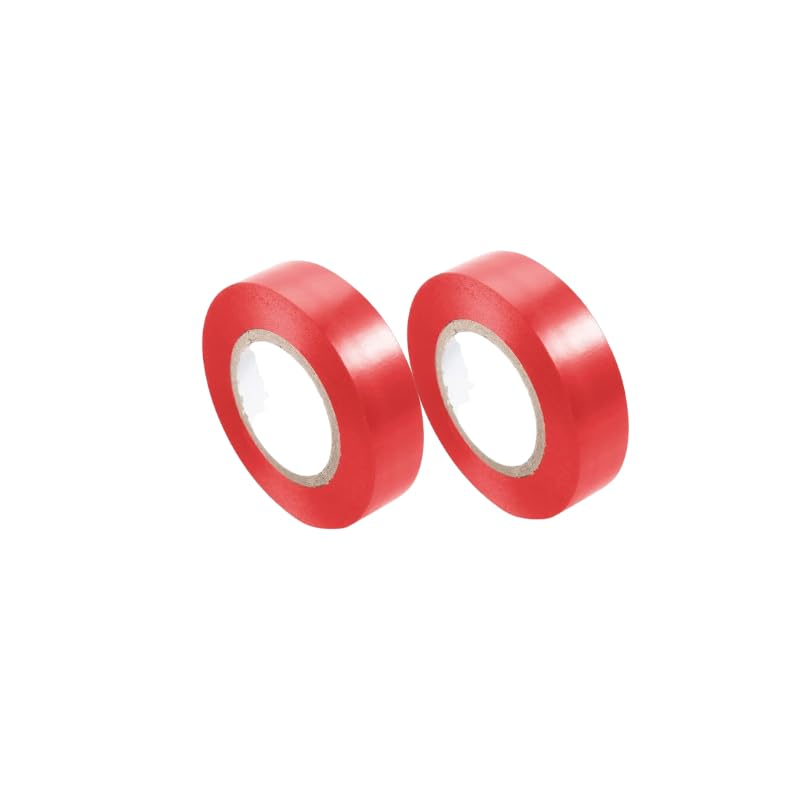 Generic Sticky tapes 2pce Red PVC Electrical Tape-8M Electrician Wire Tape Insulation Tape Electrical