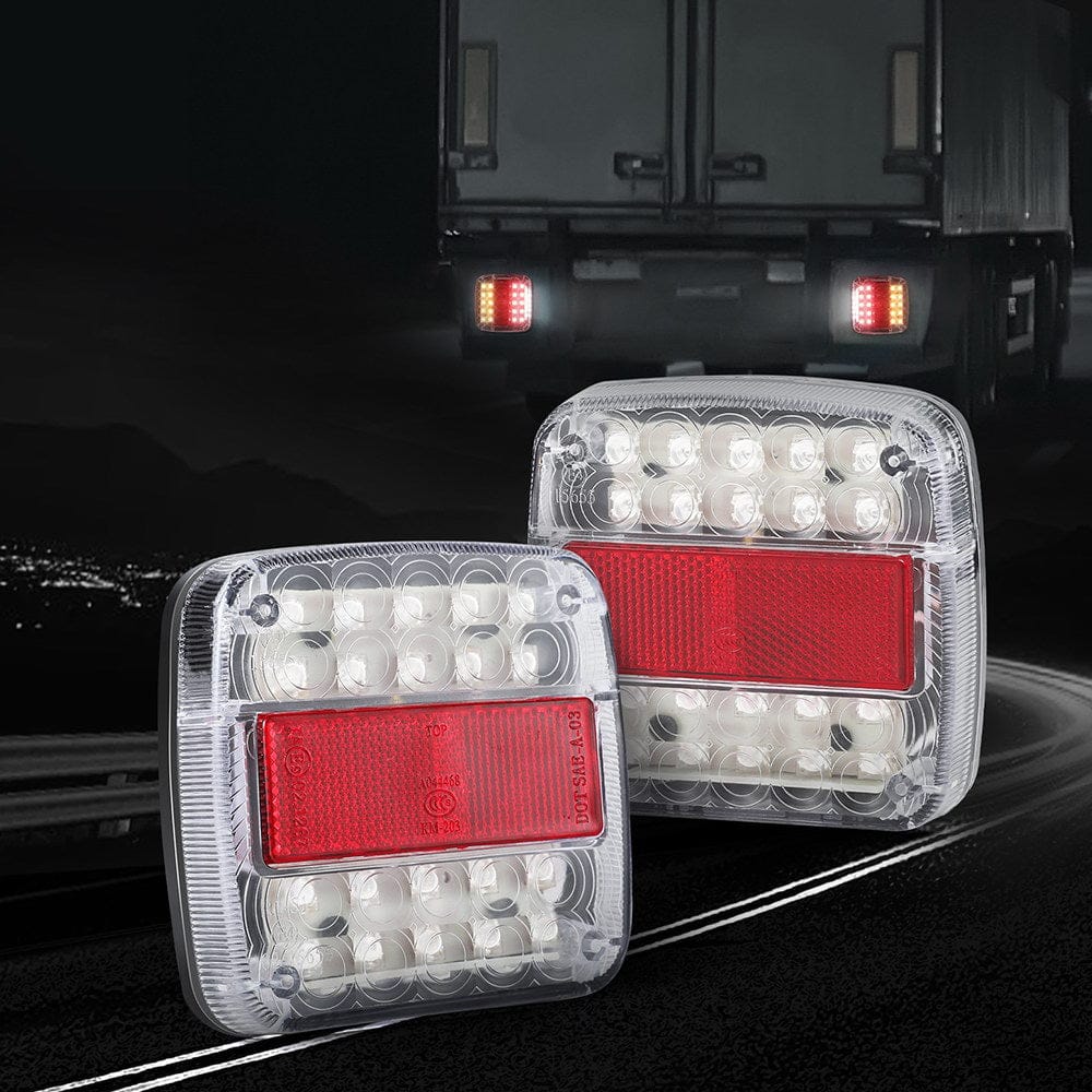 Giantz Auto Accessories > Auto Accessories Others > Automotive Lights Giantz Pair 26 LED Tail Lights Stop Reverse Indicator 12V Ute Trailer Truck