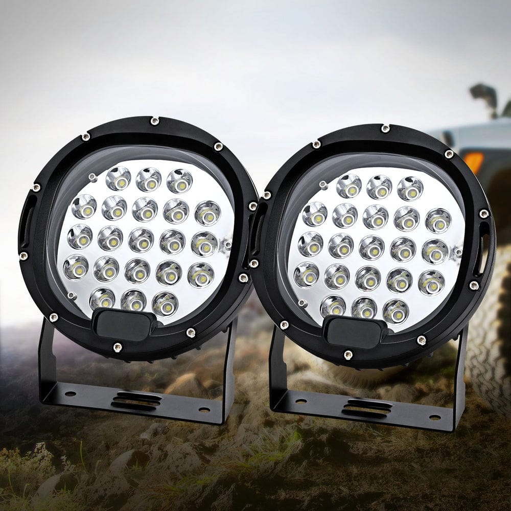Giantz Auto Accessories > Auto Accessories Others > Automotive Lights Giantz Pair LED Driving Lights 7 Inch Flood Spot Lights Car Truck SUV 12V 24V