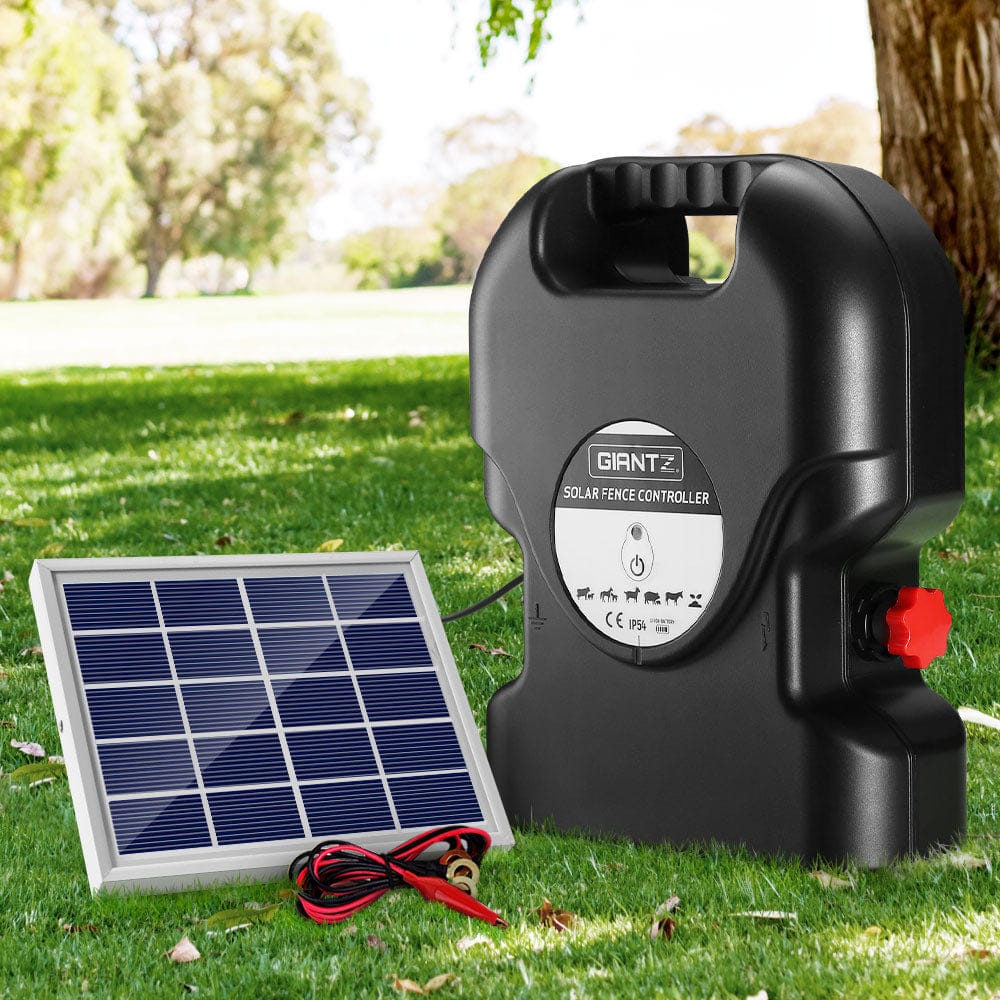 Giantz Home & Garden > Gate Openers > Fence & Gate Accessories Giantz Fence Energiser 15KM Solar Powered 0.8J Electric