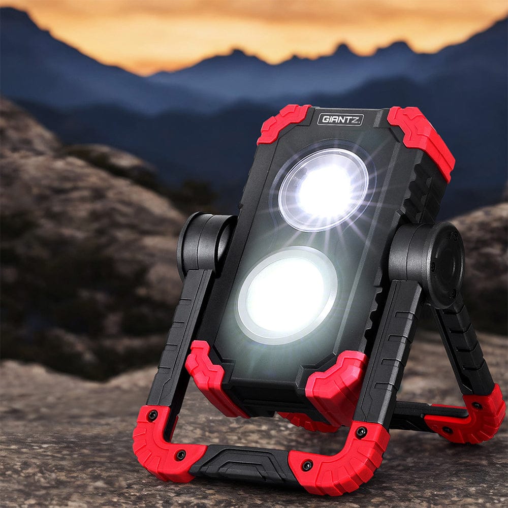 Giantz Outdoor Recreation > Camping > Camping Lights & Lanterns Giantz Work Light Rechargeable Torch USB Cordless LED Lamp Rotation Folding
