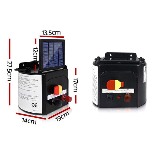 Giantz Pet Care > Farm Supplies > Fencing Giantz Fence Energiser 5KM Solar Powered 0.15J Electric Fencing Charger