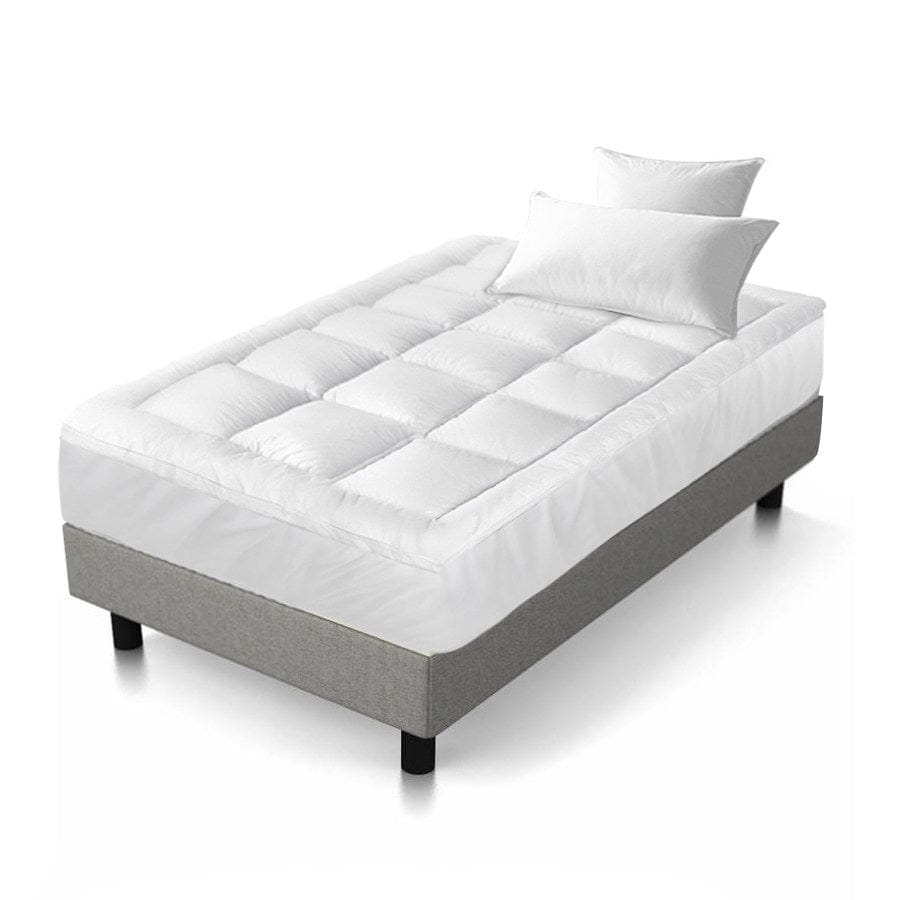 Giselle Furniture > Mattresses > Mattress Toppers Giselle Bedding Mattress Topper Pillowtop Bamboo Single
