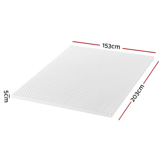Giselle Furniture > Mattresses > Mattress Toppers Giselle Bedding Memory Foam Mattress Topper Egg Crate 5cm Queen