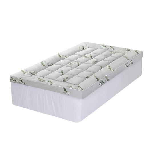Giselle Furniture > Mattresses > Mattress Toppers Giselle Mattress Topper 11cm Pillowtop toppers Bamboo Single