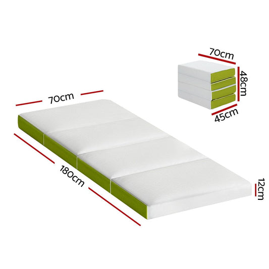 Giselle Home & Garden > Bedding > Pillows Giselle Bedding Foldable Mattress Folding Foam Single Green