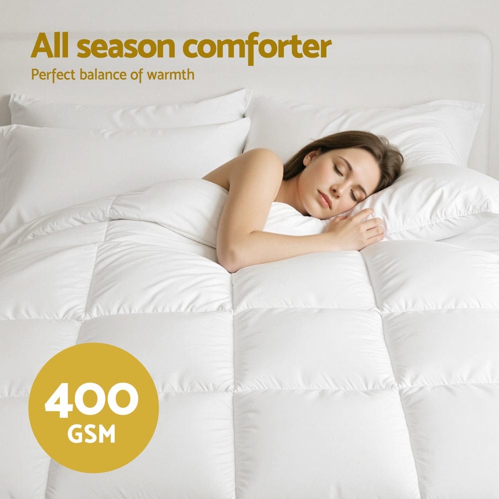Giselle Home & Garden > Bedding > Quilts & Duvets Giselle Bedding Super King Size 400GSM Microfiber Quilt All Season Duvet Quilts Comforter Winter Summer