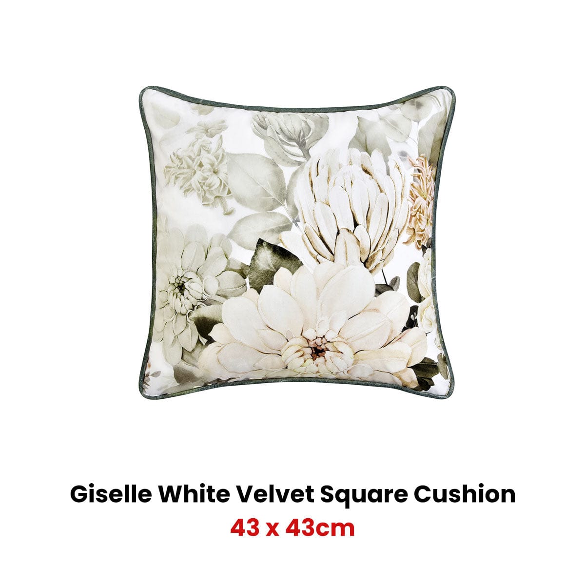 Giselle Home & Garden > Decor > Cushions & Throws Bianca Giselle Square White Velvet Cushion