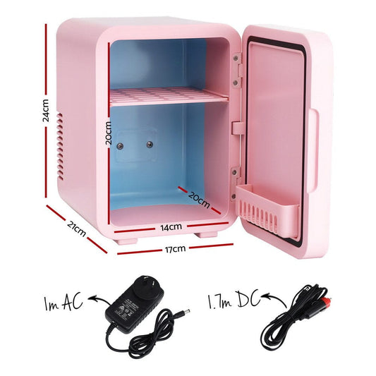 Glacio Appliances > Fridges & Freezers > Fridges Glacio Mini Fridge Skincare Beauty Cooler Warmer LED Mirror 12V 220V Pink 4L