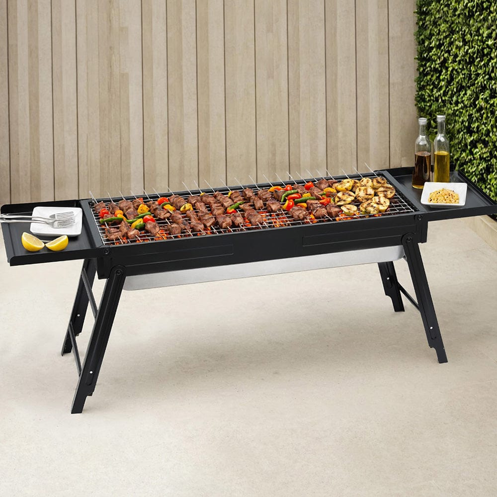 Grillz Home & Garden > Firepits > Fire Pits Grillz Charcoal BBQ Grill Smoker Portable Barbecue Outdoor Foldable Camping