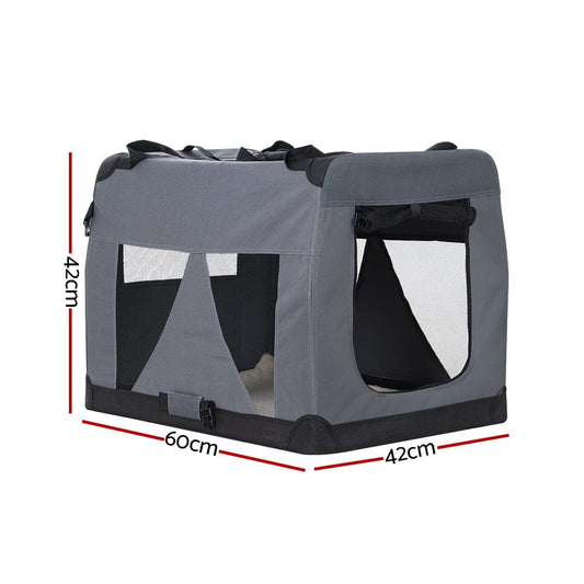 i.Pet Pet Care > Cat Supplies > Cat Carriers & Crates i.Pet Pet Carrier Soft Crate Dog Cat Travel 60x42CM Portable Foldable Car M