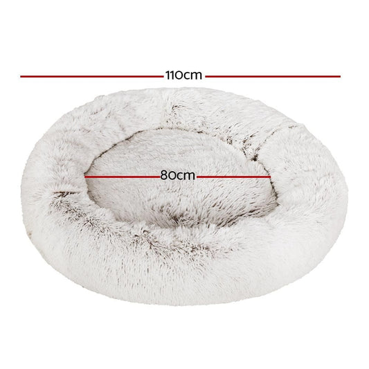 i.Pet Pet Care > Dog Supplies > Dog Beds i.Pet Pet Bed Dog Cat 110cm Calming Extra Large Soft Plush White Brown