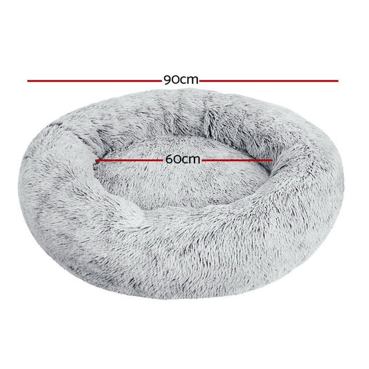 i.Pet Pet Care > Dog Supplies > Dog Beds i.Pet Pet Bed Dog Cat 90cm Large Calming Soft Plush Light Charcoal