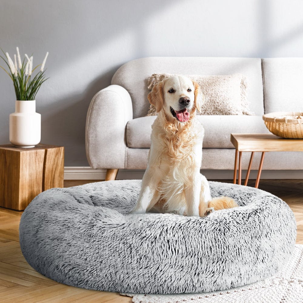 i.Pet Pet Care > Dog Supplies > Dog Beds i.Pet Pet Bed Dog Cat 90cm Large Calming Soft Plush Light Charcoal
