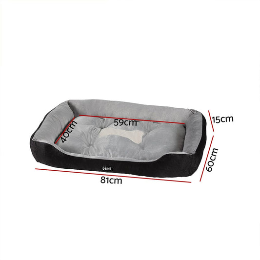 i.Pet Pet Care > Dog Supplies > Dog Beds i.Pet Pet Bed Dog Cat Calming Soft Sleeping Comfy Plush Mat Cave Washable Black
