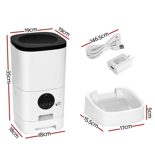 i.Pet Pet Care > Dog Supplies > Dog Bowls, Feeders & Waterers i.Pet Automatic Pet Feeder 6L Wifi Camera Dog Cat Smart Food Dispenser Timer