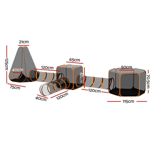 i.Pet Pet Care > Dog Supplies > Dog Playpens & Gates i.Pet Pet Playpen Cat House 6 IN 1 Tent Tunnel Dog Cage Puppy Rabbit Play Portable