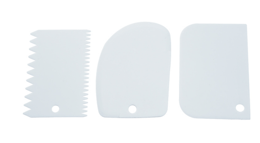 Icing on the Cake Scraper 3X Plastic Dough Scraper Fondant Pastry Butter Cutter Cake Icing Kitchen Tool