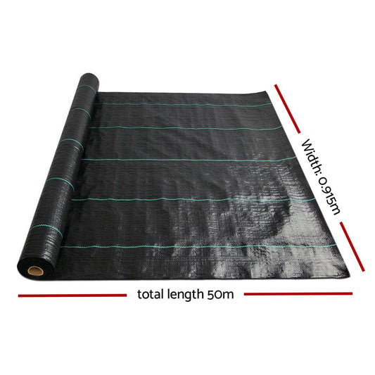 Instahut Home & Garden > Garden Tools > Herbicides Instahut 0.915x50m Weed Mat Weedmat Control Plant